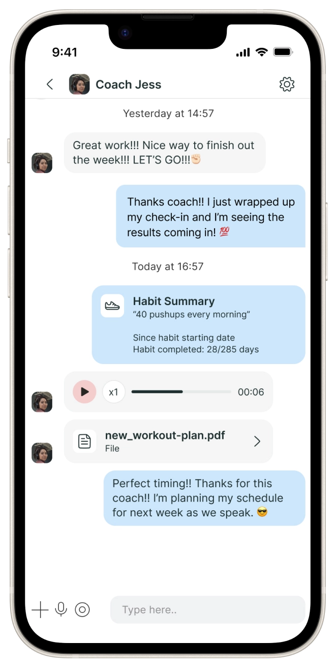 Pitalifts app chat